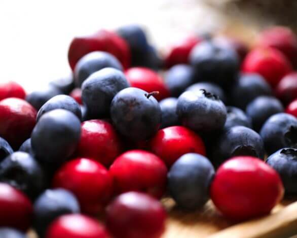 Cranberries and Blueberries